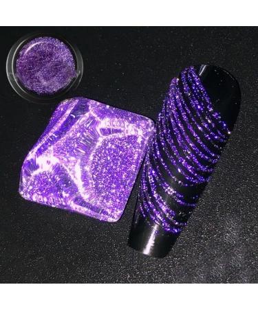6 Colors Optional Reflective Nail Art Design Glitter Nail Gel Wire Drawing Flower Line Gel Spider Gel Varnish DIY Manicure - (Color: A4)