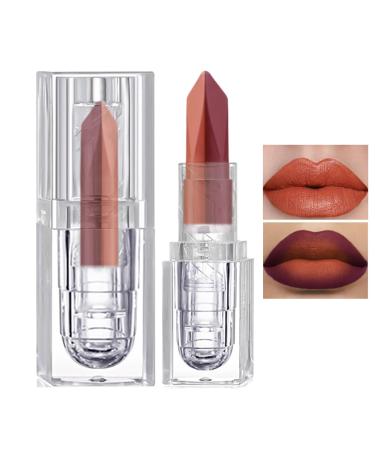 Byeaon Non-Sticky Lip Gloss | Lip Stain Moisturizing | Double Color Lipstick | Tinted Lip Stain | Long-Lasting Lipstick | Moisturizing Lip Gloss | Lips Gloss Matte Non-Sticky for Girls Hydrating Lips