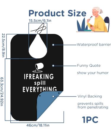 Adult Bibs Waterproof & Washable with Crumb Catcher - Beejoy Funny Dining Bibs for Elderly & Disabled - Lightweight & Reusable Apron for Men & Women - Buy Online on GoSupps.com