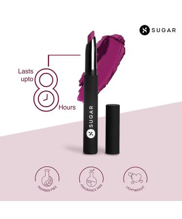 SUGAR Cosmetics Matte Attack Transferproof Lipstick - 08 Daft Pink - 2g (Deep Pink) | Long Lasting, Moisturizing, Matte Finish - Buy Online on GoSupps.com