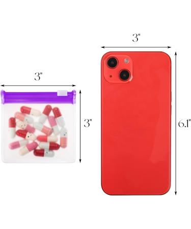 Goaste 56 Pack Pill Pouch Bags - Zippered Translucent Medicine Organizer | Reusable Travel Storage Pouches for Pills Crafts & Beads - Buy Online on GoSupps.com