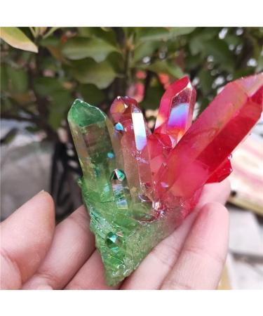150g Crystal Cluster Natural Reiki Angel Quartz Cluster Green and Red Titanium Cluster Reiki Stones - Buy Online on GoSupps.com