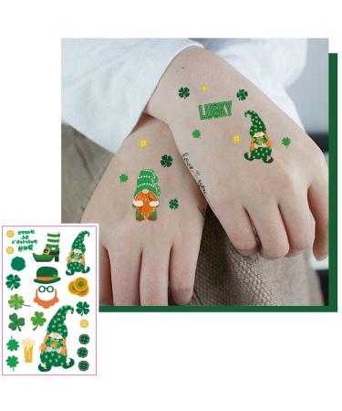 St. Patrick's Day Temporary Tattoo Stickers - 150 Pcs Shamrock, Irish Flag & Clover Body Art for Party Favors (9 Sheets) - Buy Online on GoSupps.com