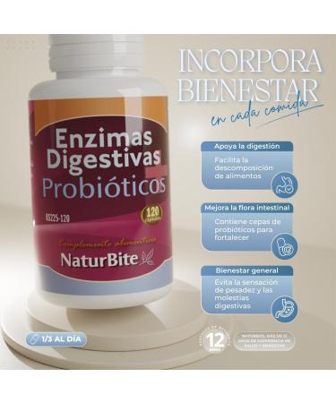 NATURBITE Enzymes+Probiotics 120 Capsules - Buy Online on GoSupps.com