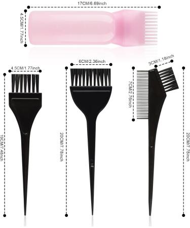 DASHUAIGE 3 Pcs Hair Dyeing Kit - 60ML Bottles with Graduated Lines, Root Comb Applicator, Hairdressing Tool, and 3-Piece Brush Set (Mix Color) - Buy Online on GoSupps.com