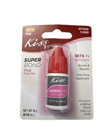 Kiss Super Bond Pink Nail Glue DTG02 (74369) 0.10 oz / 3 g