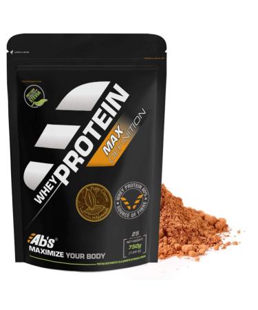 Protein Max Definition * Box of 750 g * Whey Protein 80% * Degreased Cocoa Powder and Stevia * Bone Capital, Muscles and Skeletons, Sports Performance
