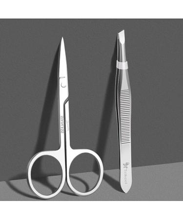 Fomiyes Eyebrow Cutter Set - 4-Piece Stainless Steel Tweezers & Scissors for Precision Grooming | International Shipping - Buy Online on GoSupps.com
