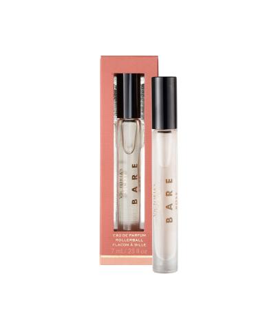 Victoria's Secret Bare Rose Eau de Parfum Rollerball Notes of Pear Skin Rosa Centifolia & Sheer Woods Travel Size Mini Perfumes for Women (0.23 oz)