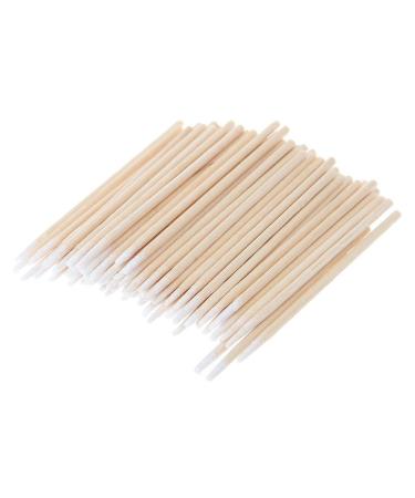 YO-HAPPY 100 Pieces Short Mini Cotton Swab Applicator Q-Tip Wooden Handle Robust New