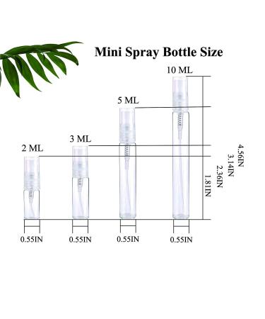 Mini Refillable Glass Spray Bottle 5ml - 60 Pcs Set for Travel, Essential Oils, Perfume & Cleaning - Buy Online on GoSupps.com