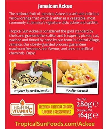 Tropical Sun Jamaican Ackees | 280G | Ackee in Salted Water | No Artificial Colours | No Preservatives | Water and Salt | True fruit of Jamaica | Suitable for Vegan | Jamica Origin (Pack of 4) - Buy Online on GoSupps.com