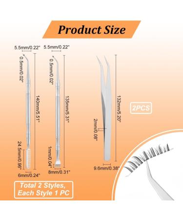 UNCRAFTALE 4pcs Eyelash Separator Tool Kit | Stainless Steel Lash Lift Tweezers & Comb for Eyelash Extension & Curling - Buy Online on GoSupps.com