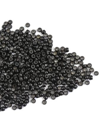 500pcs/lot 3.0mm Silicone Nano Rings Hair Extension Nano Beads Silicone Lined Nano Rings Micro Rings Beads Links for Hair Extensions (Black) 500pcs/lot Black