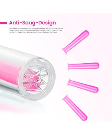 4-Piece Soft Contact Lens Remover Tool Set | Easy Silicone Suction Cups & Bottle | Ideal for Home & Travel (Pink & White - Buy Online on GoSupps.com