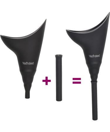 YESINDEED Female Urination Device - Silicone Funnel Urinal for Women - Portable & Reusable - Easy to Clean - Ideal for Surgery Recovery & Outdoor Activities - Includes Extension Tube (Black) - Buy Online on GoSupps.com