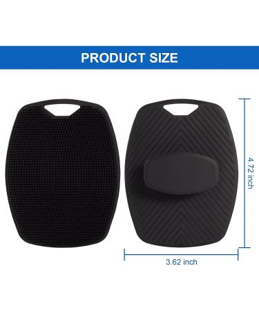 Silicone Body Scrubber Exfoliating Loofah Brush for Skin Cleaning & Lather Boosting - Black (1 Pack) - Buy Online on GoSupps.com