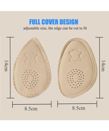 Metatarsal Pads for Women - 2 Pairs Ball of Foot Cushions & Anti-Slip Shoe Inserts for High Heels | Soft Latex & Sheepskin Leather for All-Day Pain Relief - Buy Online on GoSupps.com