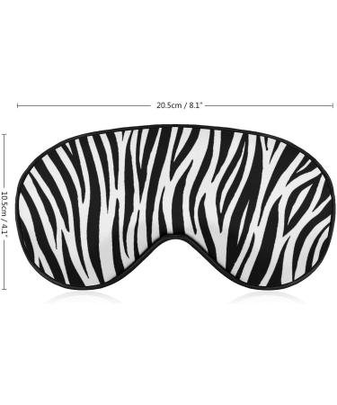 Zebra Print Sleep Mask - Adjustable Strap Eye Cover for Sleeping - Unisex Light Blocking Blindfold for Travel and Napping - Buy Online on GoSupps.com