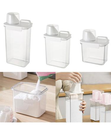 Laundry Detergent Dispenser with Measuring Cup Clear Laundry Powder Detergent Storage Box Washing Powder Container Storage Bucket Detergent Box(1800ML) - Buy Online on GoSupps.com