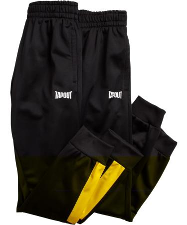 TAPOUT Boys Sweatpants 2 Pack, Size 14-16, Black/Grey | Active Tricot Jogger Pants - Buy Online on GoSupps.com