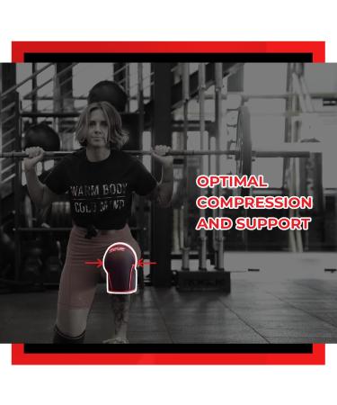 Warm Body Cold Mind Premium 7mm Neoprene Knee Sleeves - Anti-Slip Compression Support for Strength Sports & Weight Lifting - XXL Black/Pink (39.5-43cm) - Buy Online on GoSupps.com