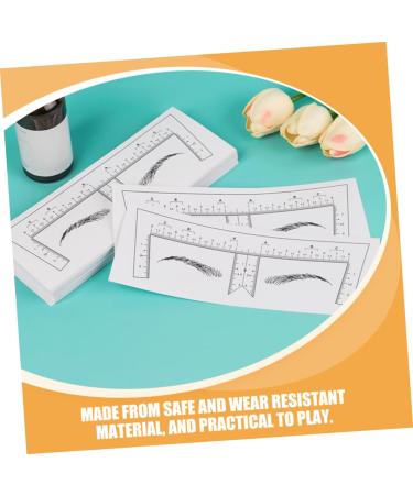 Mikinona Eyebrow Ruler 10pcs Eyebrow Design Ruler Transparent Ruler Eyebrow Guide Template Shape Disposable Measuring Ruler - Buy Online on GoSupps.com