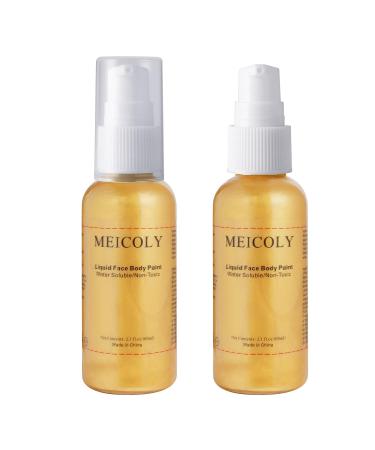 MEICOLY Cream Gold Face Body Paint 2.1oz - Smudge-proof, Washable Metallic Gold Paint for Halloween, Christmas, SFX Makeup - Adults & Kids - Buy Online on GoSupps.com