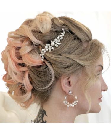 Jakawin Pearl Bride Wedding Hair Pins - Rhinestone Crystal Headpiece for Women - Bridal Hair Accessories HP179 - Buy Online on GoSupps.com
