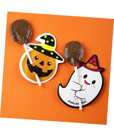 OFFSCH 50pcs Ghost Lollipops Wedding Decorations Christmas Santa Claus Decoration Display Rack Decoration Card Lollipops Sewing Thread Holder Stand Diy Cards Halloween Sugar Card - Buy Online on GoSupps.com