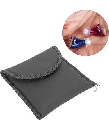 Portable PU Leather Hearing Aid Case - Compact Pocket-Sized Black Bag for Amplifiers - Buy Online on GoSupps.com