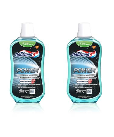 Odol-med3 Mouthwash Power alcohol-free mouthwash 500ml (pack of 2) 500 ml (pack of 2)
