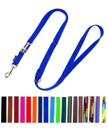 Dog linen Doppeleine adjustable 2m / 2.40m / 2.80m / 3.50m / 5m large dogs 20mm / 25mm (royal blue 25mm 2.40m) royal blue 25mm 2.40m