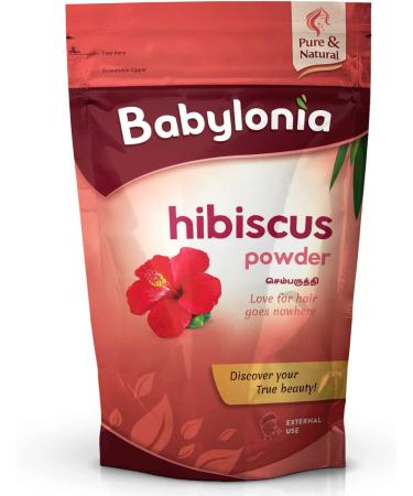 QURA Babylonia Hibiscus | Poudre de fleur Gudhal pour la croissance des cheveux 100 g