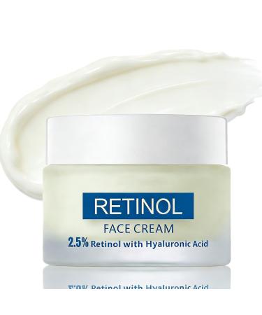 Retinol Cream for Face Anti Aging with Hyaluronic Acid Retinol Face Cream Moisturizer Wrinkle Smoothing & Firming Facial Cream for Women and Men Night Face Cream for Fine Lines 1.75 Fl Oz
