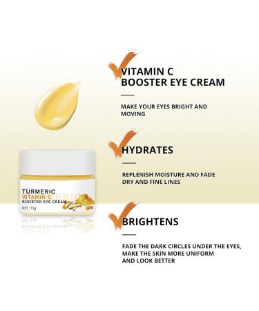 Turmeric Vitamin C Eye Cream Eye Cream For Dark Circles Puffiness Crows Feet and Under Eye Bags with Vitamin C & Hyaluronic Acid for Fine Lines & Wrinkles & Brighten All Skin Tones - Buy Online on GoSupps.com