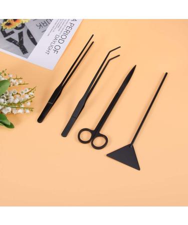Mipcase 12pcs Scissors Onion Cutter & Tweezers Set | Aquatic Plants Flat Sand Shovel | Medium & Black - Buy Online on GoSupps.com