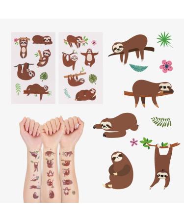 Sloth Temporary Tattoos - 24 Sheets | Birthday Decorations & Party Favors - Buy Online on GoSupps.com