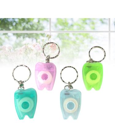 Buy Healifty 4-Piece Portable Dental Floss Keychain | Dentist Gifts | Flower Design for Easy Tooth Cleaning - Buy Online on GoSupps.com