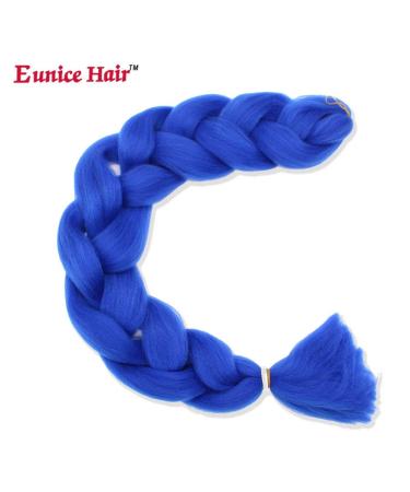 6 Packs Eunice Jumbo Hair Extensions - Blue Kanekalon Kunsthaar for Crochet Box Braids - 100 cm 165g Each - Buy Online on GoSupps.com