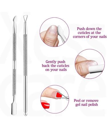 Cuticle Trimmer with Cuticle Pusher Cuticle Remover Cutter Nipper Scissor and Triangle Cuticle Nail Pusher Peeler Scraper Durable Dead Skin Clipper Manicure Pedicure Tools - Buy Online on GoSupps.com