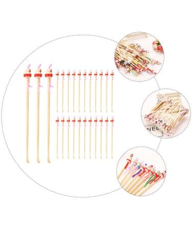 Bamboo Ear Cleaner Set - 100Pcs Wood Ear Pick & Scraper for Earwax Removal and Adult Ear Care - Buy Online on GoSupps.com