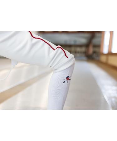 American Fencing Gear Fencing Socks - Set of 2 Pairs for Foil, Epee, Sabre - 100% Cotton Large - Buy Online on GoSupps.com