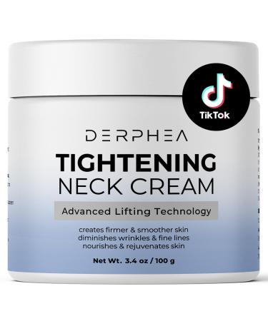 Neck Cream For Tightening And Firming: Advanced Neck Tightening Cream - Tighten And Lift Neck Cream For Wrinkle & Fine lines - Loose & Sagging Skin On Face Neck Chest & Decollete - 3.4 Oz 3.4 Fl Oz (Pack of 1) Blue