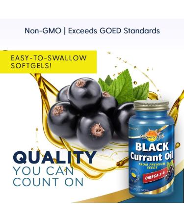 Nature's Life Black Currant Oil Minis 500mg | Omega 3-6 for Skin, Hair, Heart & Joints | 180ct - Buy Online on GoSupps.com