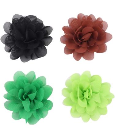 20 Pcs Women Chiffon Flower Hair Clips Flower Hair Clips for Baby Girl Kids Etc Color Mixing - Buy Online on GoSupps.com