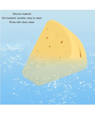 Triangle Powder Puff Storage Box | Portable Silicone Makeup Sponge Holder | Breathable Double-Sided Travel Bag (Yellow - Buy Online on GoSupps.com