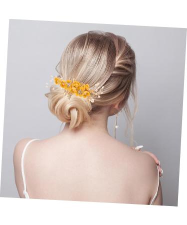 Angoily 4 Sets Hairpin Floral Decor Flower Hair Comb Wedding Party Headpieces Wedding Hair Pin Flower Hair Comb Clip Hair Barrettes Bridal Headdress Zinc Alloy Women's Korean Pearl Flower - Buy Online on GoSupps.com