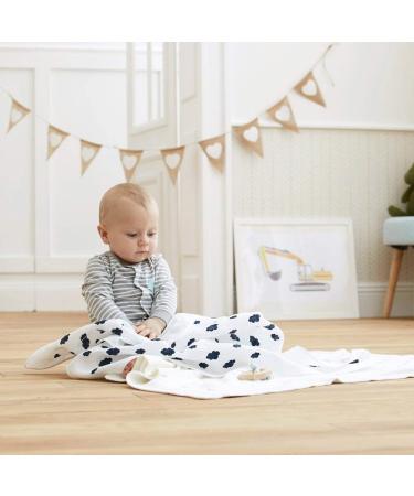 Bornino Basics Mullwindeln 80x80 cm - Clouds & Stars (3-Pack) | Pure Cotton Mull Towels for Ceiling & Sun Protection - Blue Marine - Buy Online on GoSupps.com