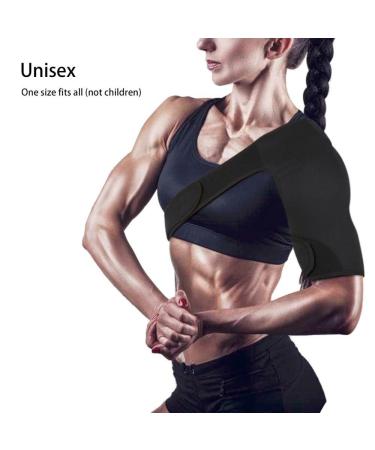 cogae Shoulder Support Brace Back Guard Strap Wrap Belt Band Pads Single Shoulder Adjustable Breathable Sports Care Guard Protect left shoulder support black - Buy Online on GoSupps.com